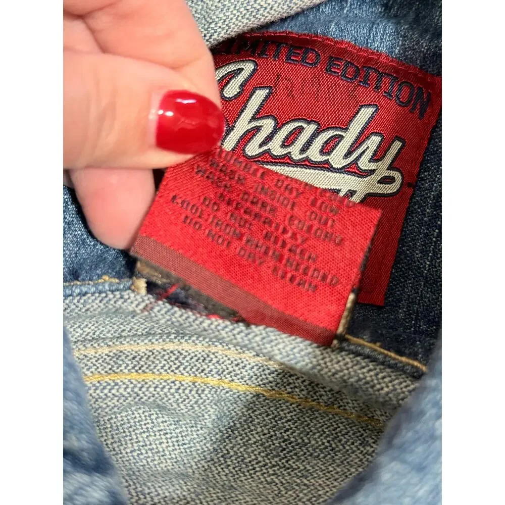 RARE Shady Limited Vintage Y2K Denim Jacket - 8 Mile Eminem Slim Shady - Medium